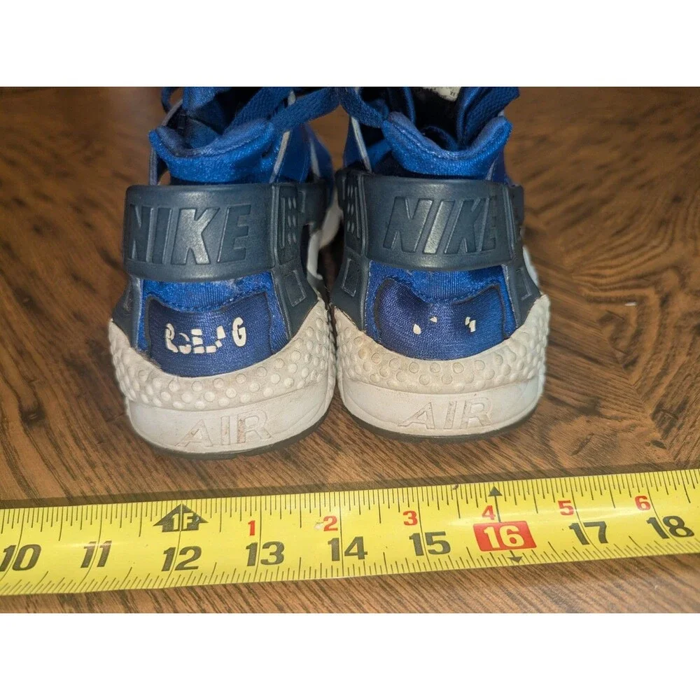 Nike Air Huarache Run Metallic Blue Running Shoes (777331-994) Women’s Size 9.5